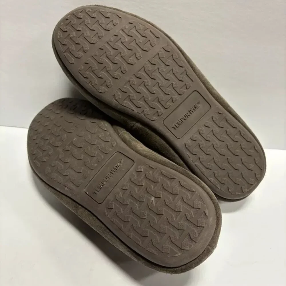 Tempur-Pedic Men’s Tatum Brown Casual Slippers, Size 12 EE